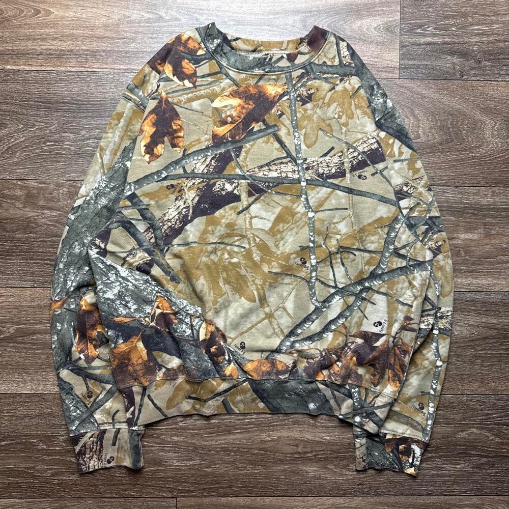 Vintage Y2K Real Tree Camo Crewneck Sweatshirt